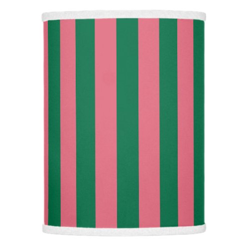 Sweetheart Pink Pickle Green Stripe Lamp Shade