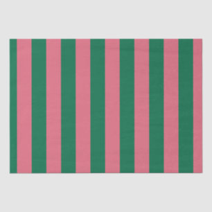Sweetheart Pink Pickle Green Stripe Tissue Paper