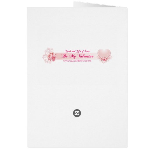 Sweetheart Pink Roses Valentine (Back)