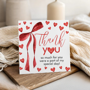 Sweetheart Red Bow Favor Tags