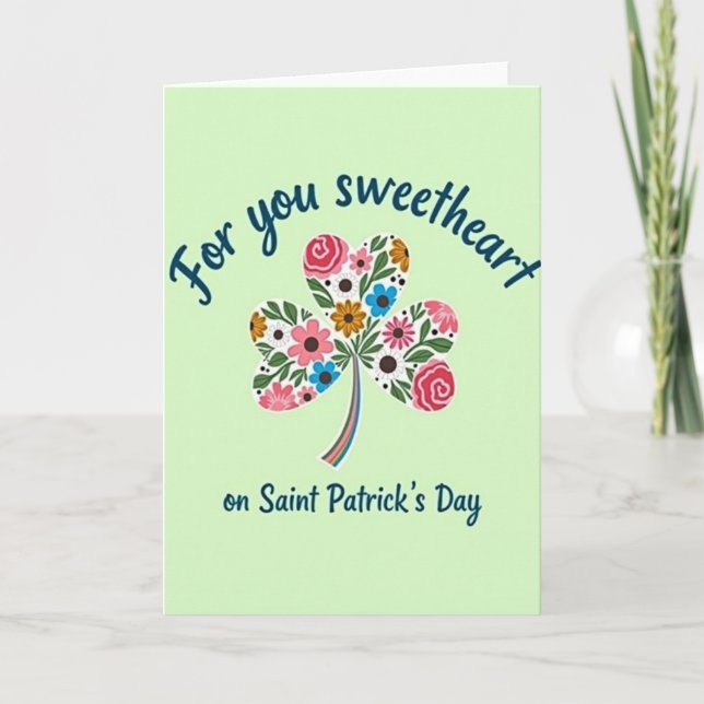 Sweetheart Saint Patricks Day Card (Front)