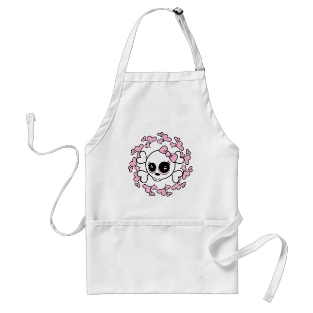 Sweetheart Skull Adult Apron (Front)