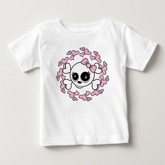 Sweetheart Skull Baby T-Shirt (Front)