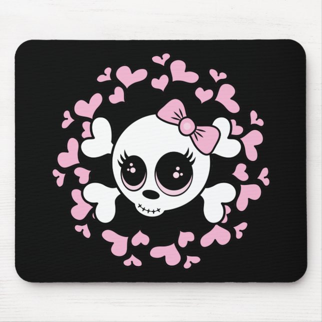 Sweetheart Skull Mouse Pad (Front)
