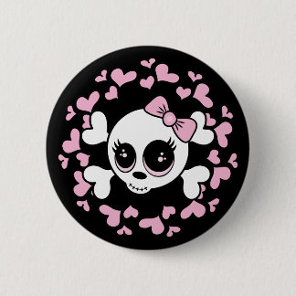 Sweetheart Skull Pinback Button