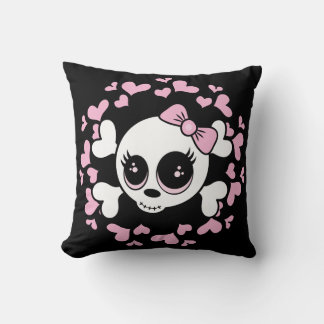 Sweetheart Skull Throw Pillow
