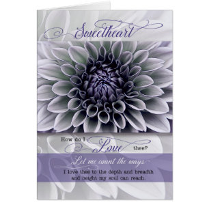 Sweetheart Soft Lavender Flower Romantic Birthday Cards