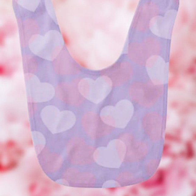 Sweetheart Sprinkle | Lavender Heart Baby Bib (Creator Uploaded)