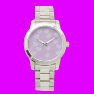 Sweetheart Sprinkle Lavender Heart Oversized Watch