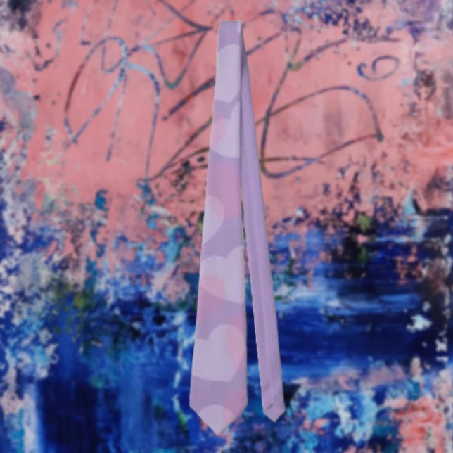 Sweetheart Sprinkle | Lavender Heart Pattern  Neck Tie (Creator Uploaded)