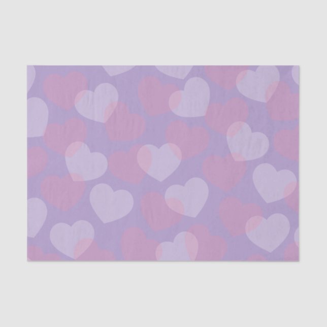 Sweetheart Sprinkle | Lavender Heart Tissue Paper (Front)