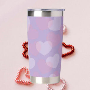 Sweetheart Sprinkle   Pink & White Hearts Thermal  Insulated Tumbler