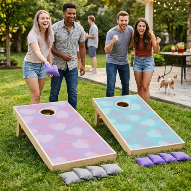 Sweetheart Sprinkle | Two-Tone Heart Cornhole Set (Creator Uploaded)