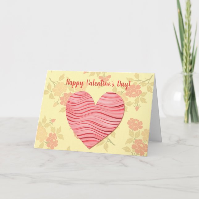 Sweetheart Sweet Valentine's Thoughts and Love Card (Front)
