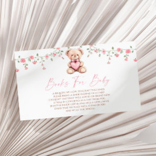Sweetheart Teddy Bear Baby Shower Books For Baby Enclosure Card