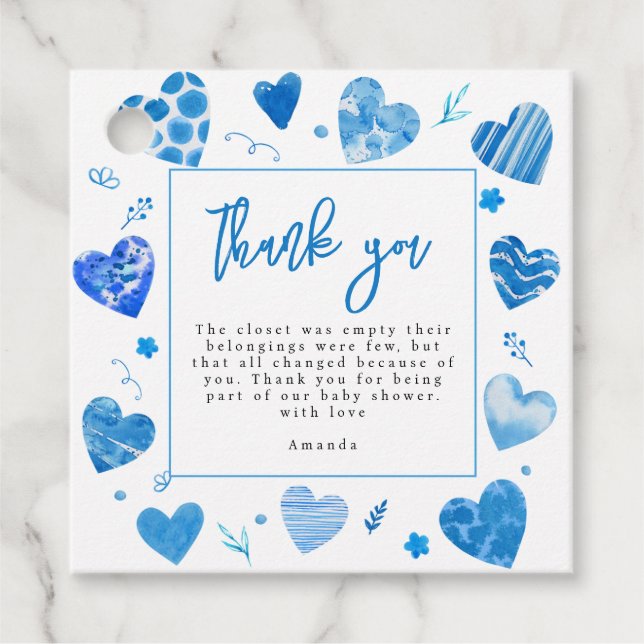 Sweetheart | Thank you Favor Tags (Front)