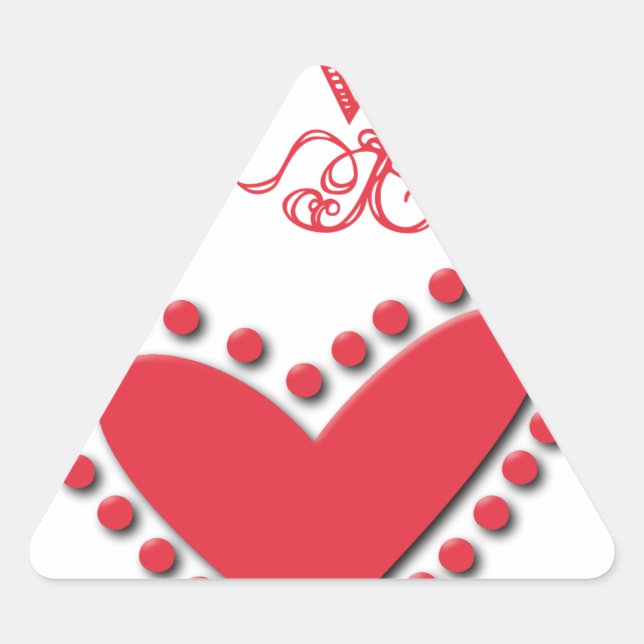 sweetheart triangle sticker (Front)