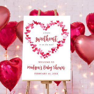 Sweetheart Valentine Baby Shower Welcome Sign