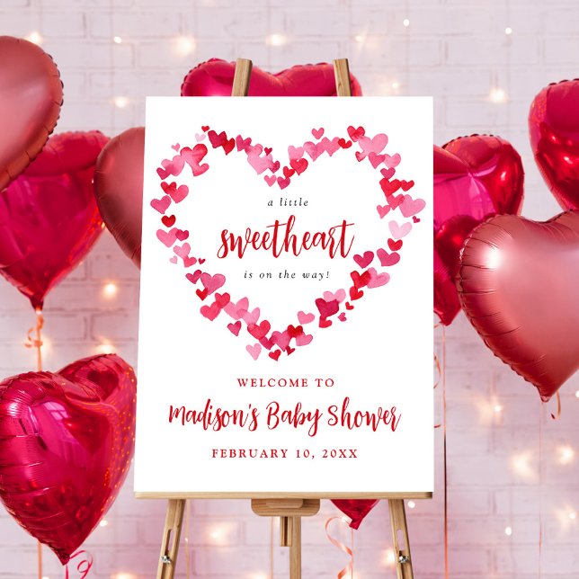 Sweetheart Valentine Baby Shower Welcome Sign (Creator Uploaded)