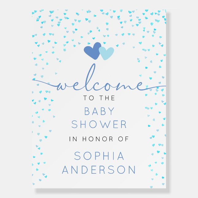 Sweetheart Valentine Baby Shower Welcome Sign (Front)