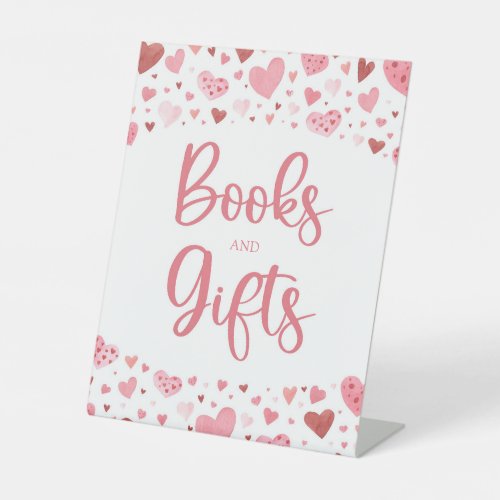 Sweetheart Valentine Books and Gifts Baby Shower Pedestal Sign