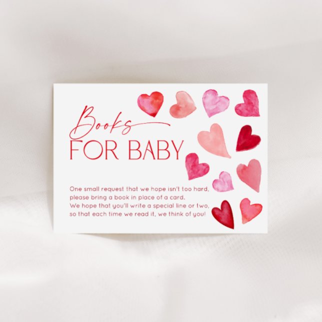 Sweetheart Valentine Hearts Books for Baby Enclosure Card (Creator Uploaded)