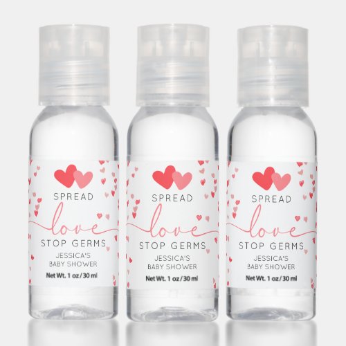 Sweetheart Valentine Spread Love Baby Shower Hand Sanitizer