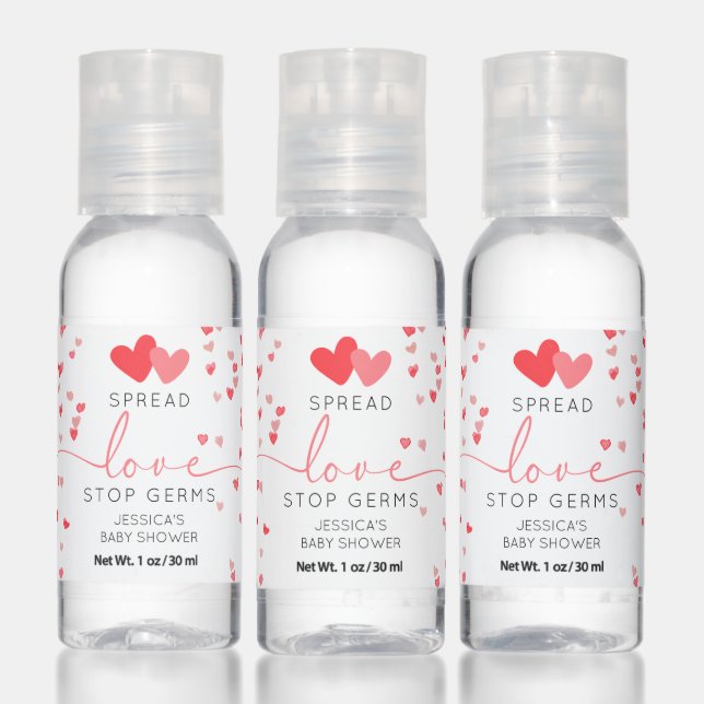 Sweetheart Valentine Spread Love Baby Shower Hand Sanitizer (Set)