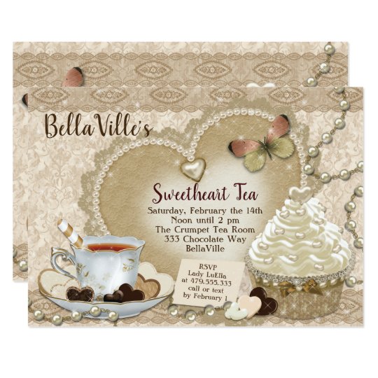 Sweetheart Valentine Tea Party Invitation