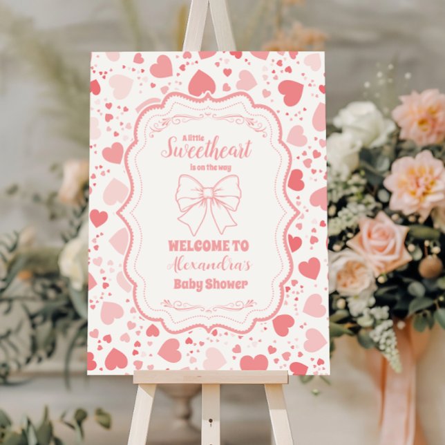 Sweetheart Valentine's Day Baby Shower Foam Board (Creator Uploaded)