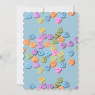 sweetheart valentines day candy wedding invitation