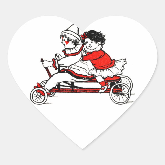 SWEETHEART Valentine's Day Sticker HEART SHAPED. (Front)