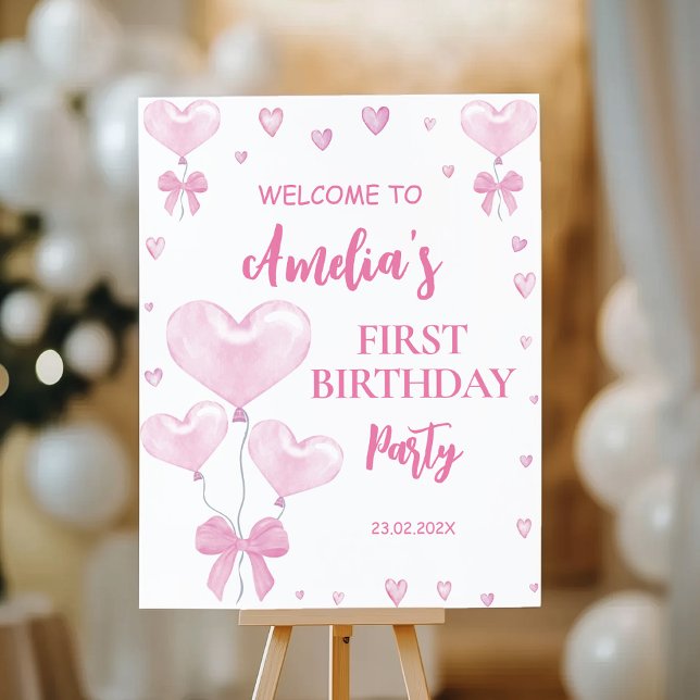 Sweetheart Valentine's Girl Birthday Welcome Sign (Creator Uploaded)