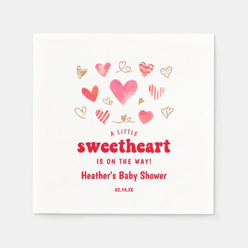 Sweetheart Valentiness Day Baby Shower Napkins