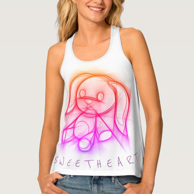 Sweetheart Women Tank Top in premium quality (Front)