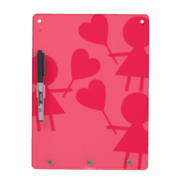 SWEETHEARTS DRY ERASE BOARD KEYCHAIN HOLDER GIFTS (Front)