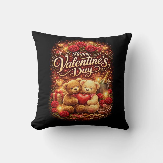 Sweethearts Forever Throw Pillow (Front)