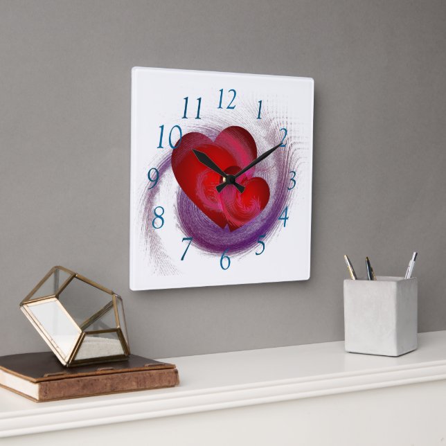Sweethearts Square Wall Clock (Office)
