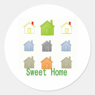 SweetHome House Warming Party Classic Round Sticker