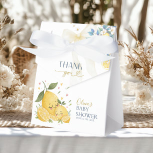 Sweetie Ciao Baby Watercolor Citrus Yellow Lemons Favor Boxes
