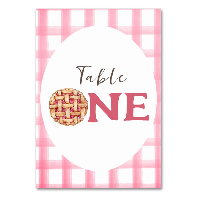 Sweetie Pie 1st Birthday Table Number (Front)