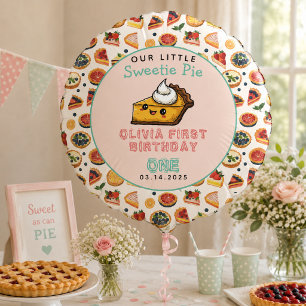 Sweetie Pie - Pi Day 1st Birthday Party Balloon