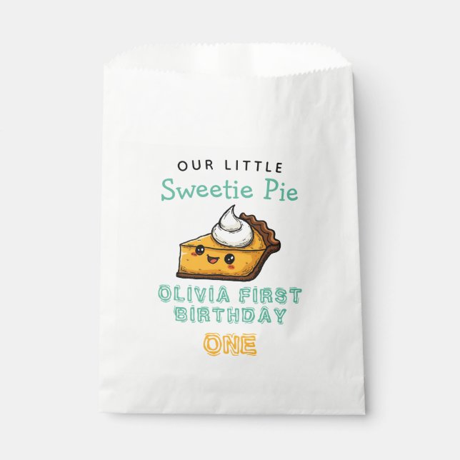 Sweetie Pie - Pi Day 1st Birthday Party Favor Bag (Front)