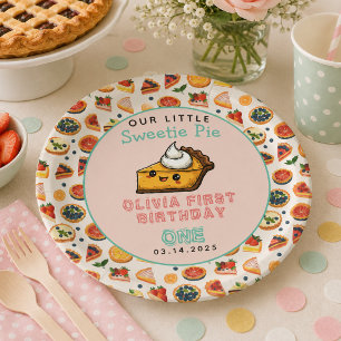 Sweetie Pie - Pi Day 1st Birthday Party Paper Plates
