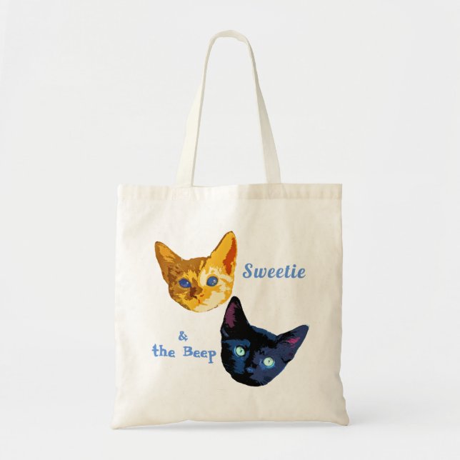 Sweetie & the Beep Cat Tote Bag (Front)