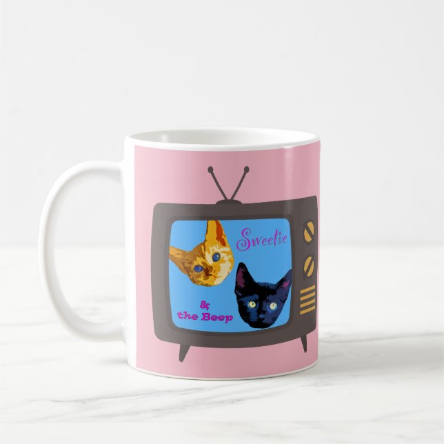 Sweetie & the Beep TV Cat Mug (Left)