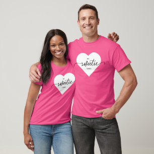 SWEETIE White Heart Valentine's Day T-Shirt