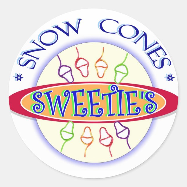 Sweetie's Snow Cones Promo Sticker (Front)