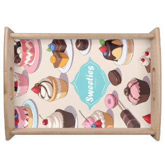 Sweeties wooden serving tray