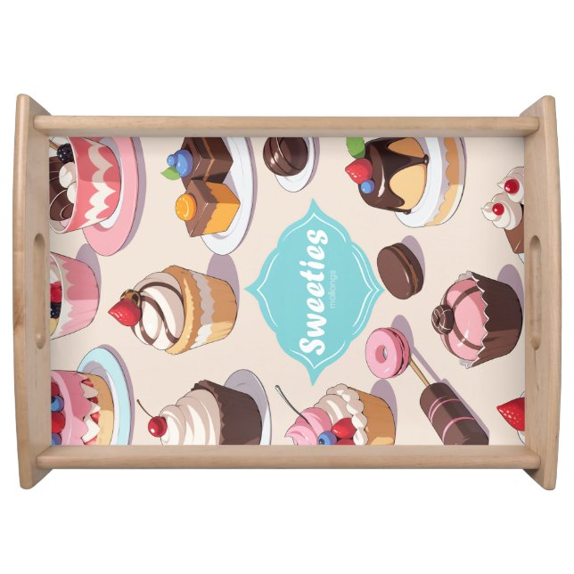 Sweeties wooden serving tray (Front)